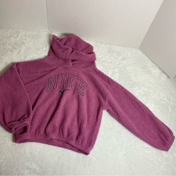 Nike Mauve Fleece Hoodie and Flare Pants Size 6 - Picture 3 of 10